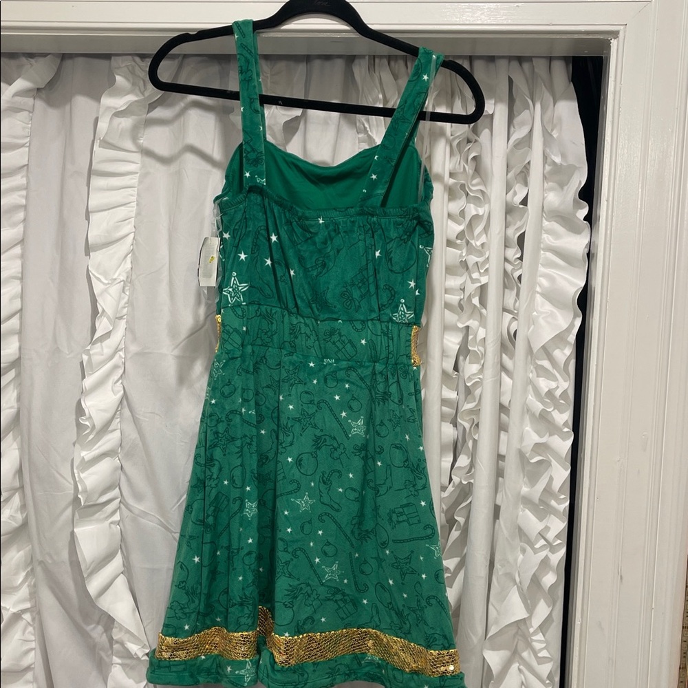 Green Grinch juniors dress nwt soft XXS (00) holiday Christmas outfit. - Picture 6 of 12